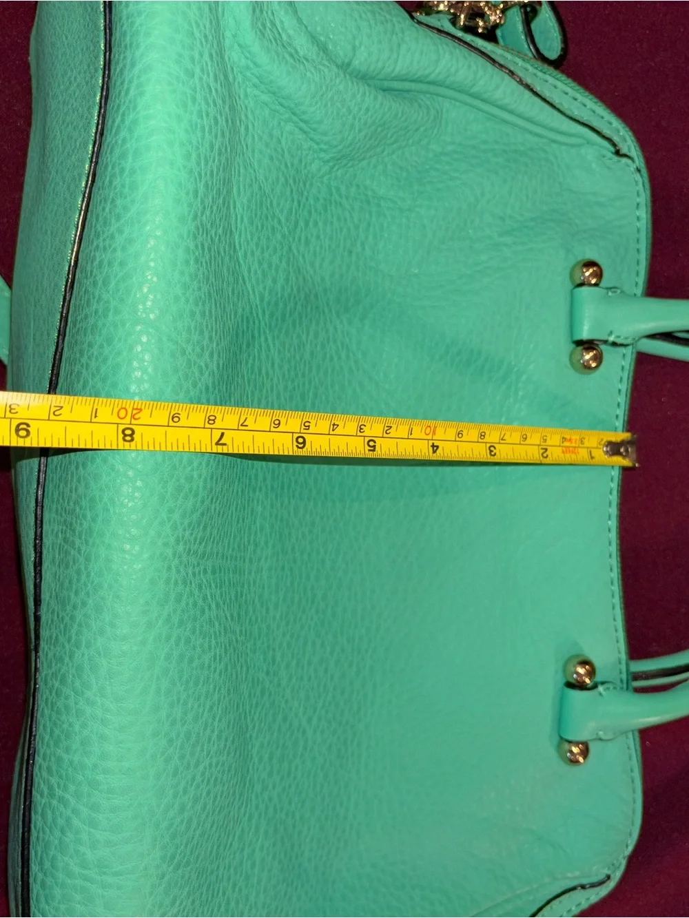 kate spade New York Pebbled Leather Satchel in Mint Green